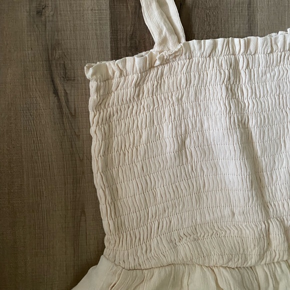 NWOT Cream Smocked, Wide-Leg Jumpsuit - Picture 4 of 8